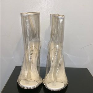 See through above the ankle heels